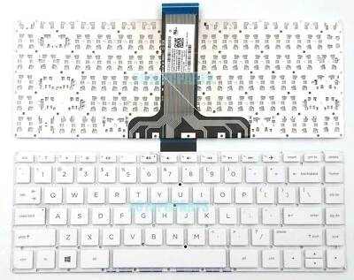 New HP Stream 14-AX 14-AX020CA 14-AX030WM 14-AX100 Keyboard US White - Image 1 of 4