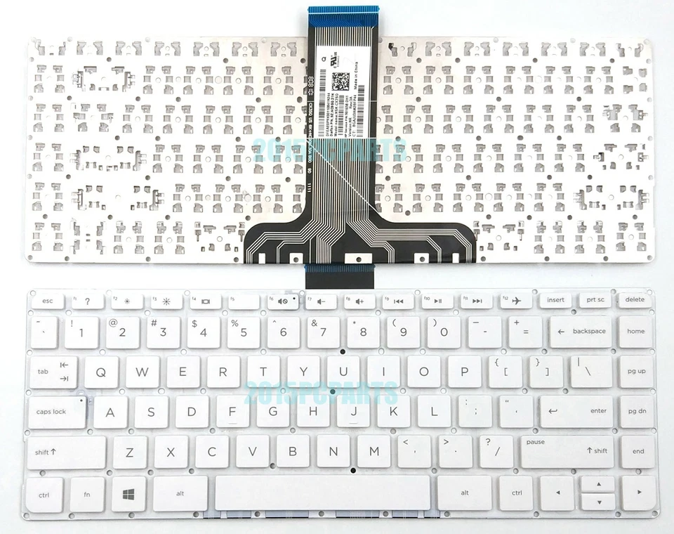 New HP Stream 14-AX 14-AX020CA 14-AX030WM 14-AX100 Keyboard US White - Image 1 of 4