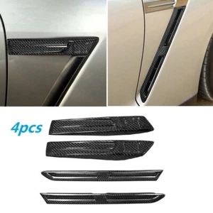 Cucharas de ventilación de guardabarros de fibra de carbono con cubiertas de emblema lateral para Nissan GTR R35 4 un. - Imagen 1 de 9