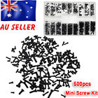 500pcs Black Mini Screws Assortment Kit Micro Screws Set For Sunglasses Au