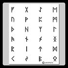 24 (1 pouces) symboles rune wiccan/alphabet modèle pochoir divination/spirituel