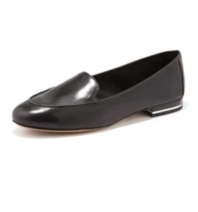 Michael Kors Collection Jeslyn Leather Loafers Black 37 1/2 (36 1/2) - Picture 1 of 11