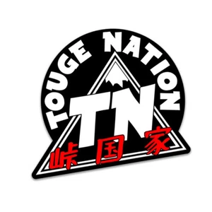 OFFICIAL TOUGE NATION COMIC STYLE MOUNTAIN LOGO JDM DRIFT STICKER DECAL - Bild 1 von 3