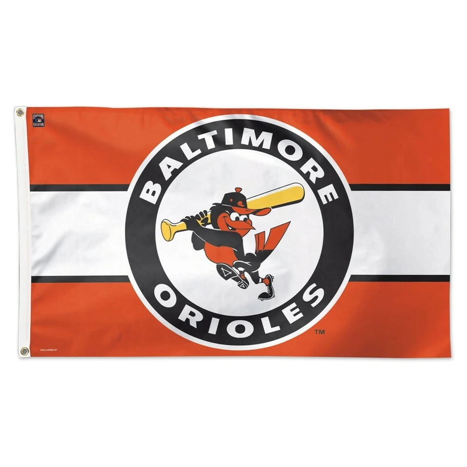 BALTIMORE ORIOLES COOPERSTOWN COLLECTION 3'X5' DELUXE FLAG NEW WINCRAFT 👀 - Image 1 of 1