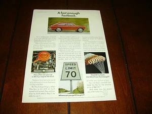 1968 VOLKSWAGEN VW FASTBACK ***ORIGINAL AD*** - Picture 1 of 2
