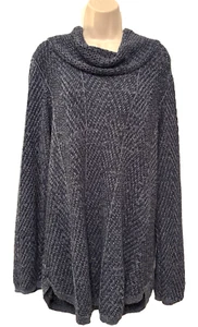 Eight Eight Eight Women's Tunic Sweater Plus Size 2X Blue Multi Long Sleeve - Picture 1 of 7