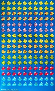Maxi Kromekote FIAH CHART squares 160 Sandylion Stickers ~VINTAGE~ - Picture 1 of 1
