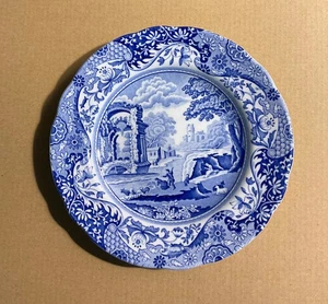 MINT vtg SPODE SCALLOPED Blue ITALIAN PLATE Bread 6.25”Made in England OOP 1994 - Picture 1 of 4