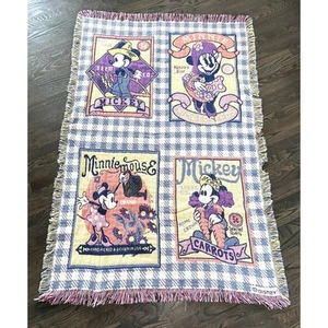 DISNEY MINNIE & MICKEY MOUSE TAPIZ AFGANO MANTA DE TIRO POR BEACON GARDEN - Imagen 1 de 4
