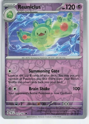 Reuniclus - 072/162 Uncommon Reverse Holo SV05: Temporal Forces NM Pokémon - Image 1 of 2