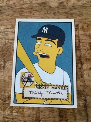 Tarjeta promocional 1952 Topps Mickey Mantle Simpsons 2023 Foto 1 de 2
