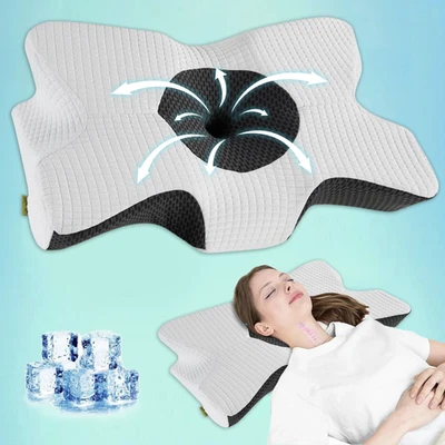 Ergonomic Memory Foam Pillow For Cervical Neck Shoulder Orthopedic Pain Relief - Image 1 of 4