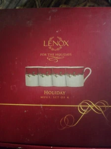 Lenox Christmas Mugs Set Of 4 - Picture 1 of 4