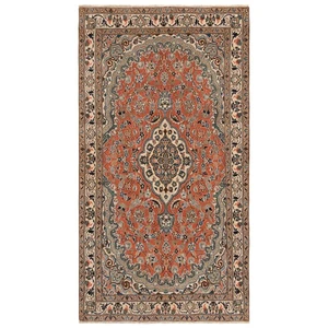 Nain 238x128 cm Handgeknüpfter Perserteppich Orient Wolle Carpet Rug Orange - Picture 1 of 12