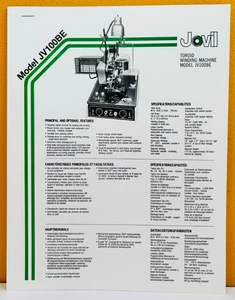 Jovil Model JV100BE Toroid Winding Machine Quick Catalog. - Picture 1 of 2