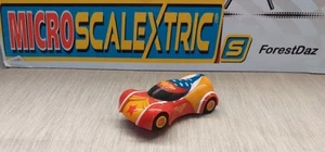 Micro Scalextric Justice League Wonder Woman  Slot Car 9v 1:64 Scale Used - Picture 1 of 13
