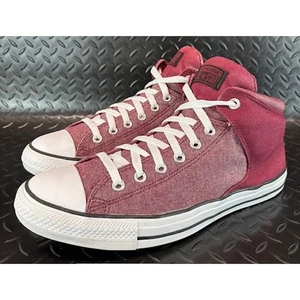 Zapatillas de lona Converse Street Mid Distressed Borgoña 16710F para hombre talla 12 - Imagen 1 de 8