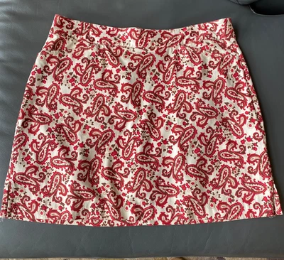Lady Hagan Sz 8 Skort Shorts Skirt Pickleball Golf Athleisure Floral Paisley EUC - Изображение 1 из 4