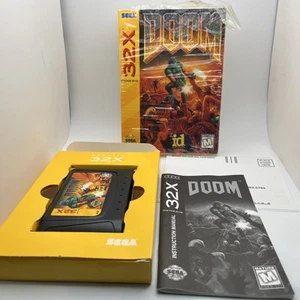 1994 SEGA GENESIS 32X ID SOFTWARE DOOM W/ BOX CART MANUAL NICE SHAPE TESTED - Picture 1 of 10