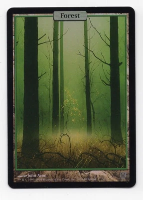 MTG: Magic Unhinged *Foil* Forest - Full Art *Light Play* - Image 1 of 2