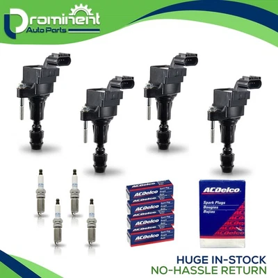 4 bobinas de ignição e 4 velas de ignição de irídio ACDelco para Chevrolet HHR Malibu 2.2/2.4L - Imagem 1 de 4
