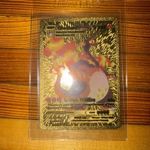Pokemon Fan Art Charizard VMAX Gold Foil Fan Art Karte - Bild 1 von 1