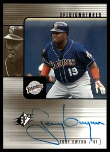 2000 SPx #X-TG TONY GWYNN San Diego Padres AUTO HANDSIGNIERT HOF NM - Bild 1 von 4