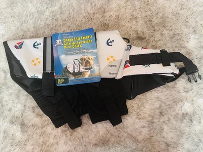 New Paws Aboard Doggy Life Jacket Nautical Design - Size Small - Shih Tzu Sized - Image 1 of 4