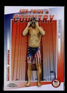 2024 Topps Chrome U.S. Olympics For Pride and Country #PC-14 Michael Andrew USA - Picture 1 of 2