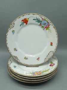 Friedrich Kaestner Richard Wehsener Dresden 5 Speiseteller 25 cm Handmalerei - Bild 1 von 17