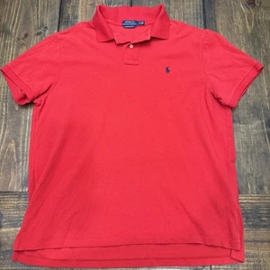 Polo Ralph Lauren Slim Fit Mesh Polo Shirt Red, Mens Size XL, 100% Cotton - Picture 1 of 6