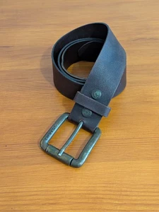 Levis Red Tag 100% Split Cow Leather Made in Itlay Waist 36 Brown Belt - Picture 1 of 5