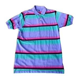 Camisa Polo De Colección Lobo Pendleton Para Hombres L Hecha en EE. UU. Algodón Rayas Manga Corta - Imagen 1 de 6