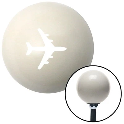 White Commercial Airplane Ivory Shift Knob w/ M16x1.5 Insert Shifter Auto Brody - Изображение 1 из 4