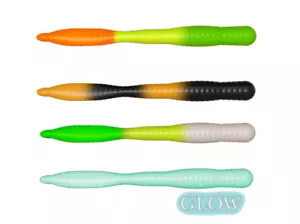 Señuelos suaves trucha plástico silicona gusano señuelos FL gusano plano 3,1 pulgadas - Imagen 1 de 54