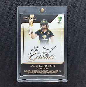 2024/25 Traders Cricket #TG01 Meg Lanning - The Greats Signature 12/85 Australia - Picture 1 of 2