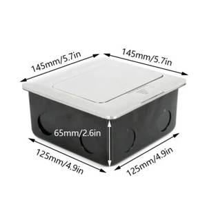 Versenkbar 2 Fach Steckdose Einbausteckdose für Boden Tisch Arbeitsplatte IP40 - Bild 1 von 11