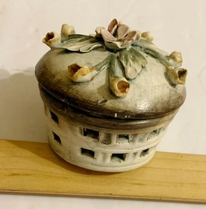 Caja de baratijas de cerámica de arcilla La Partenope Capodimonte - Hecha en Italia - Difícil de encontrar - Imagen 1 de 4