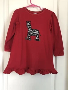 Bailey Boys girls 4 multi color zebra applique long sleeve dress CUTE!! - Picture 1 of 5