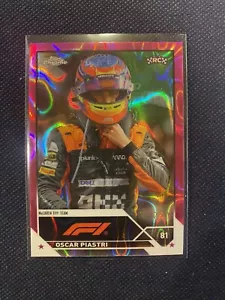 Oscar Piastri 2023 Topps Formula 1 F1 Chrome Fuchsia Lava Refractor /250 RC #41 - Picture 1 of 2
