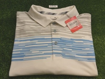 Camisa polo de golf Puma para hombre C.C. Logo Blanco/Gris/Azul 2XL XXL Foto 1 de 3