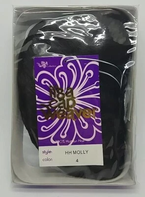 NUEVO IT'S A PELUCA/GORRA TEJIDO 100% CABELLO HUMANO 'MOLLY' #4 PELUCA CORTA MARRÓN (D2) Foto 1 de 4