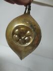 Vintage Glass Christmas Ornament - Large Double Indent Geometric in Gold
