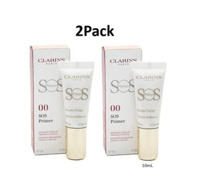 Clarins SOS Primer 00 Universal Light 10 mL PACK OF 2!!! NEW in BOX 20mL total! - Picture 1 of 1