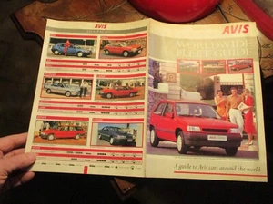 Ancien Catalogue des Automobiles Louées par AVIS Fleet Guide Location de Voiture - Picture 1 of 4