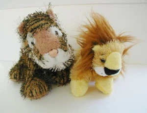 Ganz Plush Tiger HM032 7" Lil Kinz Lion HS006 5" No Codes Retired Toy Webkinz - Picture 1 of 10
