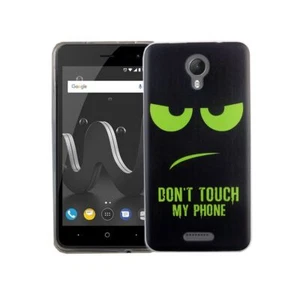 Wiko Jerry 2 Etui na telefon Futerał ochronny Dont Touch My Phone Zielony Cover Bumper Futerał - Zdjęcie 1 z 3
