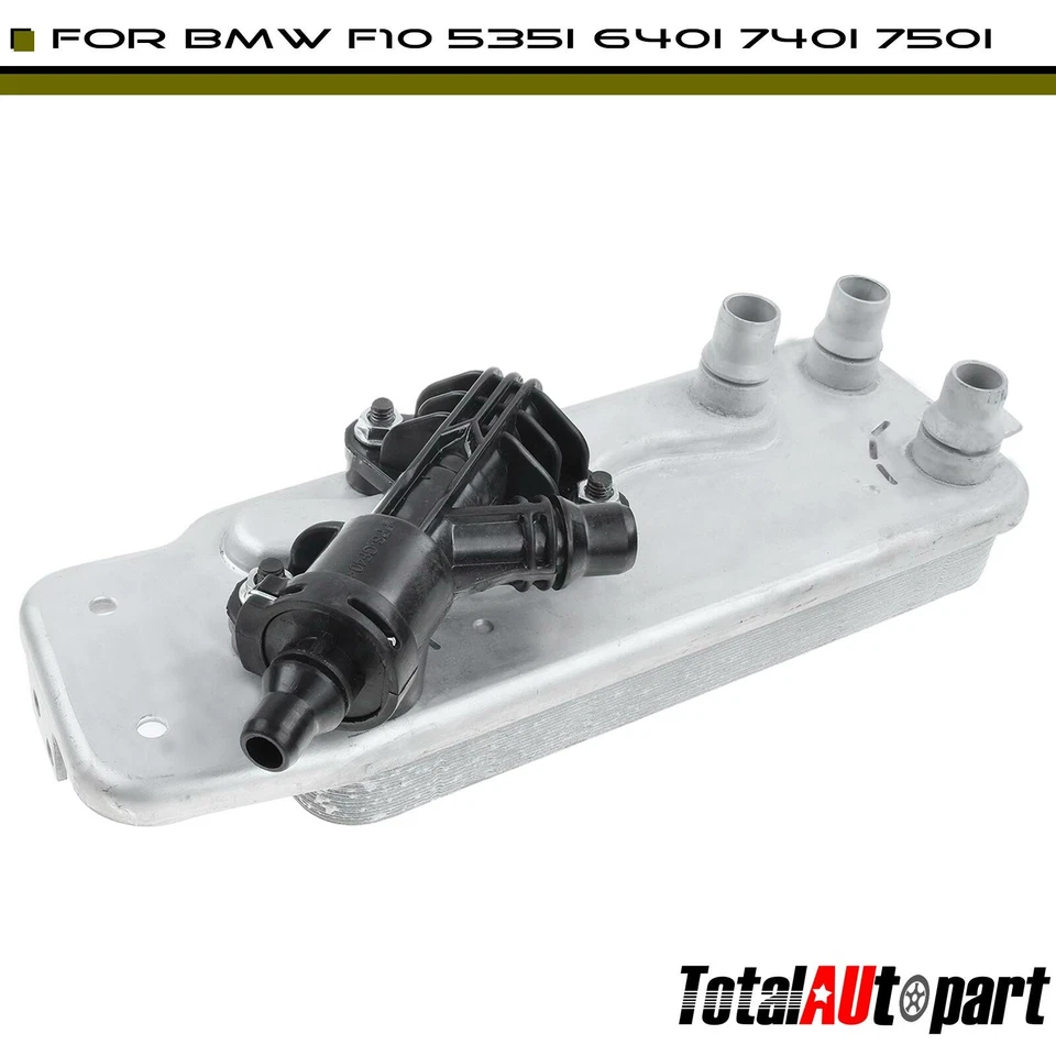 Intercambiador de calor enfriador de aceite de transmisión automática con termostato para BMW 740Li 760Li Foto 1 de 4