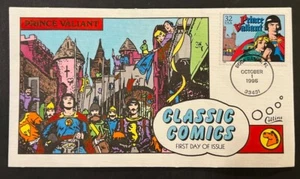 Travelstamps: FDC Collins /w Scott #3000s Prince Valiant Classic Comics 1995 - Picture 1 of 2