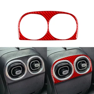 Garniture sortie d'air arrière intérieur en fibre de carbone rouge pour Benz Classe C 2022-2023 - Photo 1/9